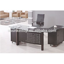 Glass topped desk, High class office desk furniture manufacturer in Foshan